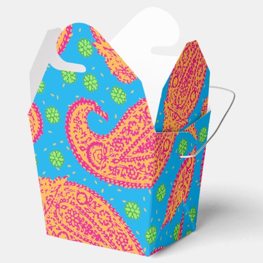 カラフルペイズリーパターン取り出し フェイバーボックス (オープン)