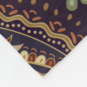 カラフルペイズリーパターン民族ヴィンテージ壁紙 フリースブランケット (角)