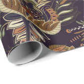 カラフルペイズリーパターン民族ヴィンテージ壁紙 ラッピングペーパー (ロールコーナー)