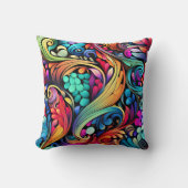 カラフルペイズリーパターン クッション (正面)