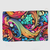 カラフルペイズリーパターン ゴルフタオル (横)