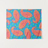 カラフルペイズリーパターン タペストリー (正面(横))