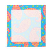 カラフルペイズリーパターン ノートパッド (正面)