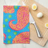 カラフルペイズリー柄キッチンタオル キッチンタオル (四つ折り)