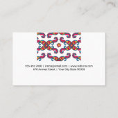 カラフルペイズリー花柄 名刺 (裏面)