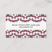 カラフルペイズリー花柄 名刺 (裏面)