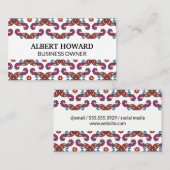 カラフルペイズリー花柄 名刺 (正面/裏面)