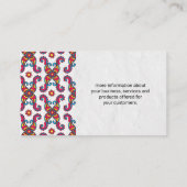 カラフルペイズリー花柄 名刺 (裏面)