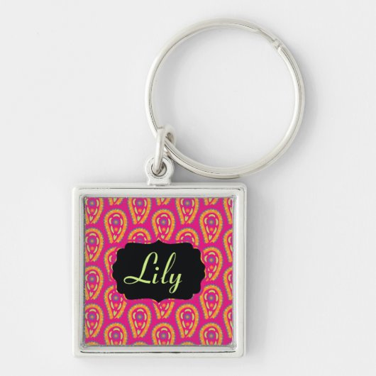 カラフルペイズリー キーホルダー (正面)