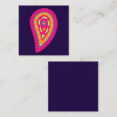 カラフルペイズリー コーリングカード (正面/裏面)