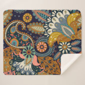 カラフルペイズリー:フローラインディアン。 シェルパブランケット (正面(横))