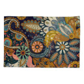 カラフルペイズリー:フローラインディアン。 枕カバー (裏面)