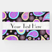 カラフルペイズリー、ペイズリーパターン、ペルシャペイズリー 横断幕 (横)