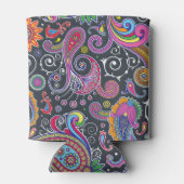 カラフルペイズリー、ペイズリーパターン、ペルシャペイズリー 缶クーラー (裏面)