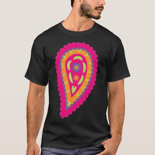 カラフルペイズリー Tシャツ (正面)