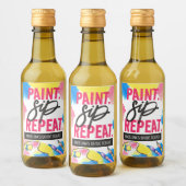 カラフルペイントシップリピート独身最後の夜パーティー景品 ワインラベル (ボトル)