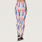 カラフルペイントブラシの線パターン レギンス (裏面)