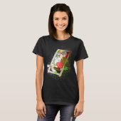 カラフルペイント飛沫アイスクリーム猫 Tシャツ (正面フル)