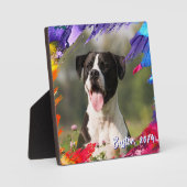 カラフルペイント ブラシストローク フォトフレーム プレート フォトプラーク (正面)