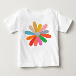 カラフルペタルフラワーのTシャツ ベビーTシャツ