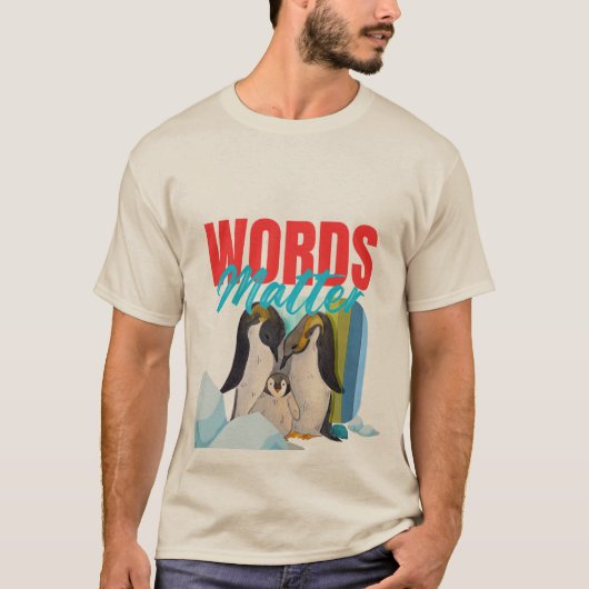 カラフルペンギンの家族愛 Tシャツ (正面)