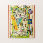 カラフルペンシルベニア11x14地図パズル ジグソーパズル (縦)