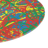 カラフルホットメッ数々のスブラスト色の虹 カッティングボード (角)