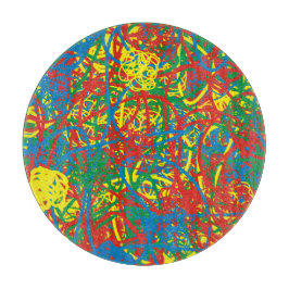 カラフルホットメッ数々のスブラスト色の虹 カッティングボード