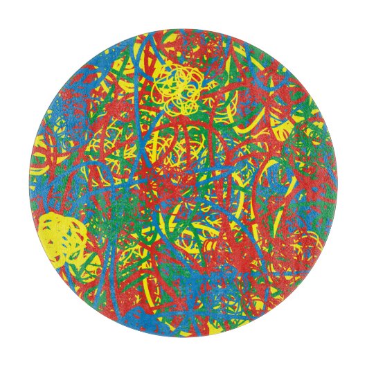 カラフルホットメッ数々のスブラスト色の虹 カッティングボード (正面)