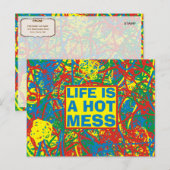 カラフルホットメッ数々のスブラスト色の虹 ポストカード (正面/裏面)