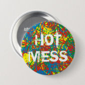 カラフルホットメッ数々のスブラスト色の虹 缶バッジ (正面&裏面)