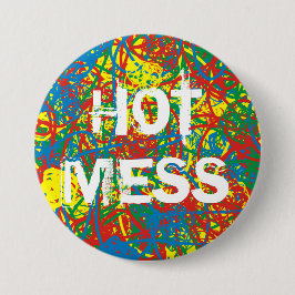 カラフルホットメッ数々のスブラスト色の虹 缶バッジ
