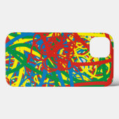 カラフルホットメッ数々のスブラスト色の虹 Case-Mate iPhoneケース (裏面 (横))