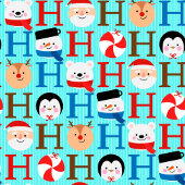 カラフルホホホおもしろいークリスマスレタリング フリースブランケット