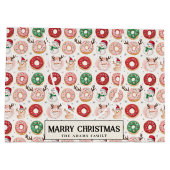 カラフルホリデースイーツカスタムメリークリスマス ラージペーパーバッグ (裏面)