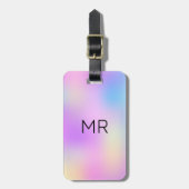 カラフルホログラフィ背景3 ラゲッジタグ (正面縦)