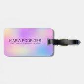カラフルホログラフィ背景3 ラゲッジタグ (裏面横)