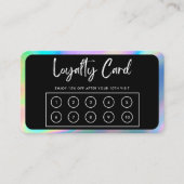 カラフルホロ縁どグフェイクロイヤリティカード 名刺 (正面)