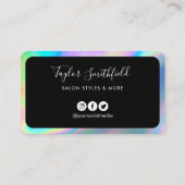 カラフルホロ縁どグフェイクロイヤリティカード 名刺 (裏面)