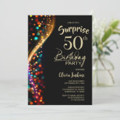 カラフルボケサプライズ50歳の誕生日パーティー 招待状 (スタンド正面)
