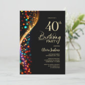 カラフルボケ40歳の誕生日パーティー 招待状 (スタンド正面)