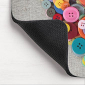 カラフルボタンのハート マウスパッド (コーナー)