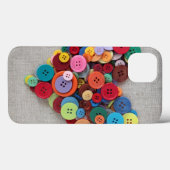 カラフルボタンのハート Case-Mate iPhoneケース (裏面 (横))