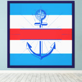 カラフルボタン付きカスタマイズいかりCanvas Prin キャンバスプリント (インサイチュ (ウッドフロア))