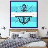 カラフルボタン付きカスタマイズいかりCanvas Prin キャンバスプリント (インサイチュ (寝室))