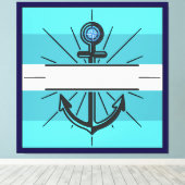 カラフルボタン付きカスタマイズいかりCanvas Prin キャンバスプリント (インサイチュ (ウッドフロア))