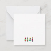 カラフルボヘミアンチェストツリーのパターン ノートカード (裏面)