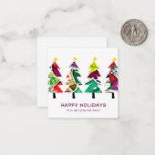 カラフルボヘミアンチェストツリーのパターン ノートカード (正面/裏面インサイチュ)