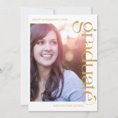 カラフルボヘミアンプリントの卒業写真 招待状 (正面)