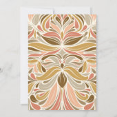 カラフルボヘミアンプリントの卒業写真 招待状 (裏面)